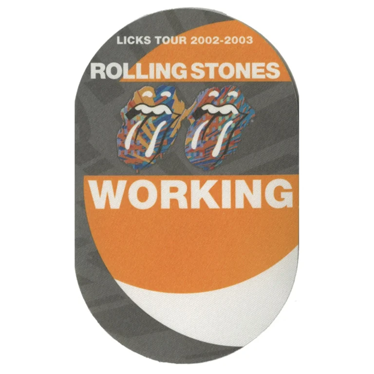 Rolling Stones 2002 Licks Concert Tour Working Backstage Pass