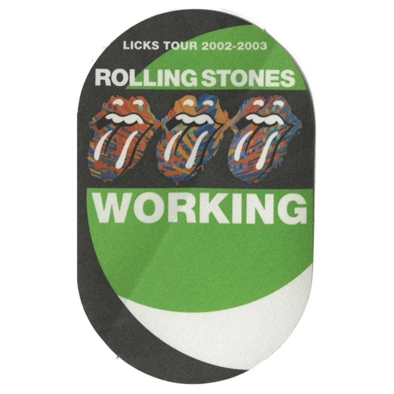 Rolling Stones 2002 Licks Concert Tour Working Backstage Pass