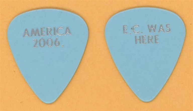 Eric Clapton E.C. Was Here Vintage Guitar Pick - 2006 Back Home Tour