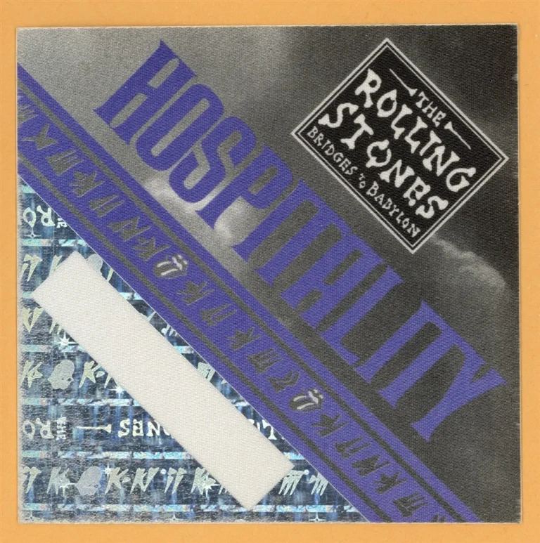 Rolling Stones 1997 Bridges to Babylon Concert Tour Hospitality Backstage Pass