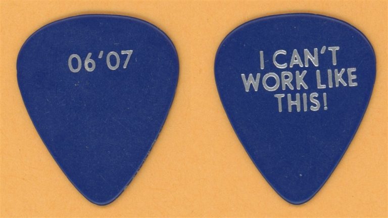 Eric Clapton I Can't Work Like This! Vintage Guitar Pick - 2006 Back Home Tour
