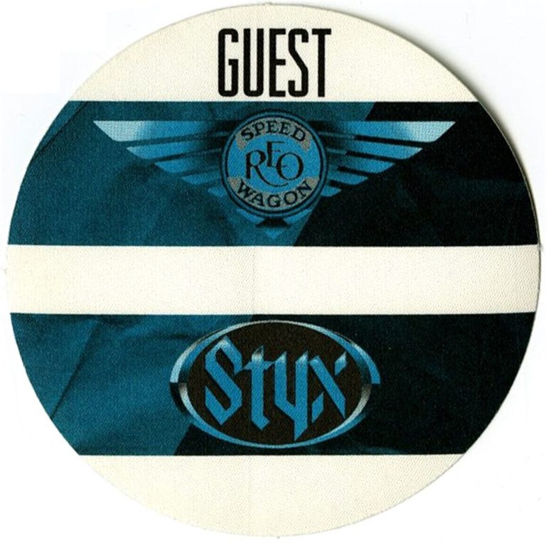 Styx 2000 Arch Allies Concert Tour Guest Backstage Pass