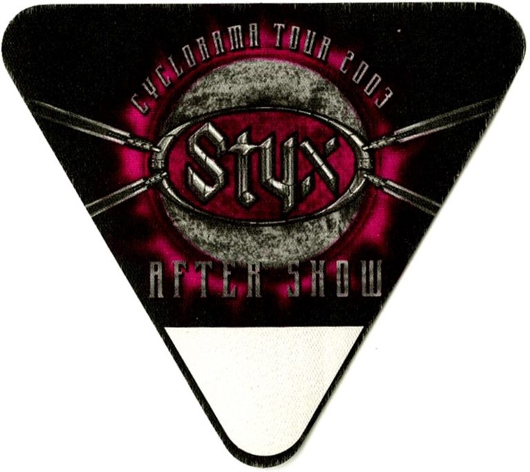 Styx 2003 Cyclorama Concert Tour After Show Backstage Pass