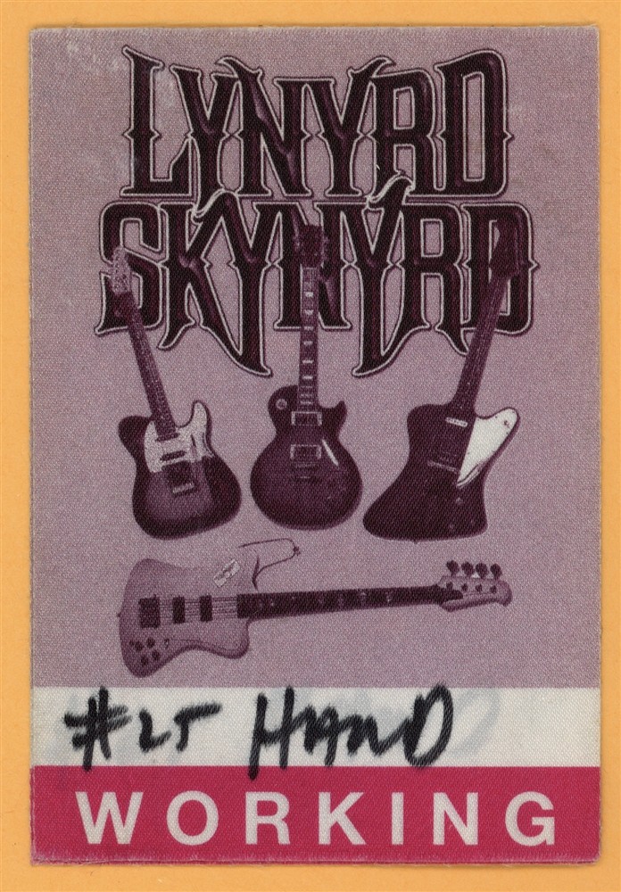 Lynyrd Skynyrd 1998 Twenty Concert Tour Working Backstage Pass