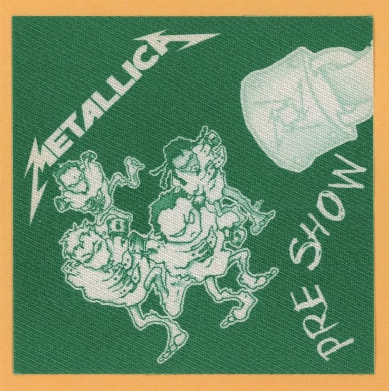Metallica 2000 Summer Sanitarium Concert Tour Preshow Backstage Pass