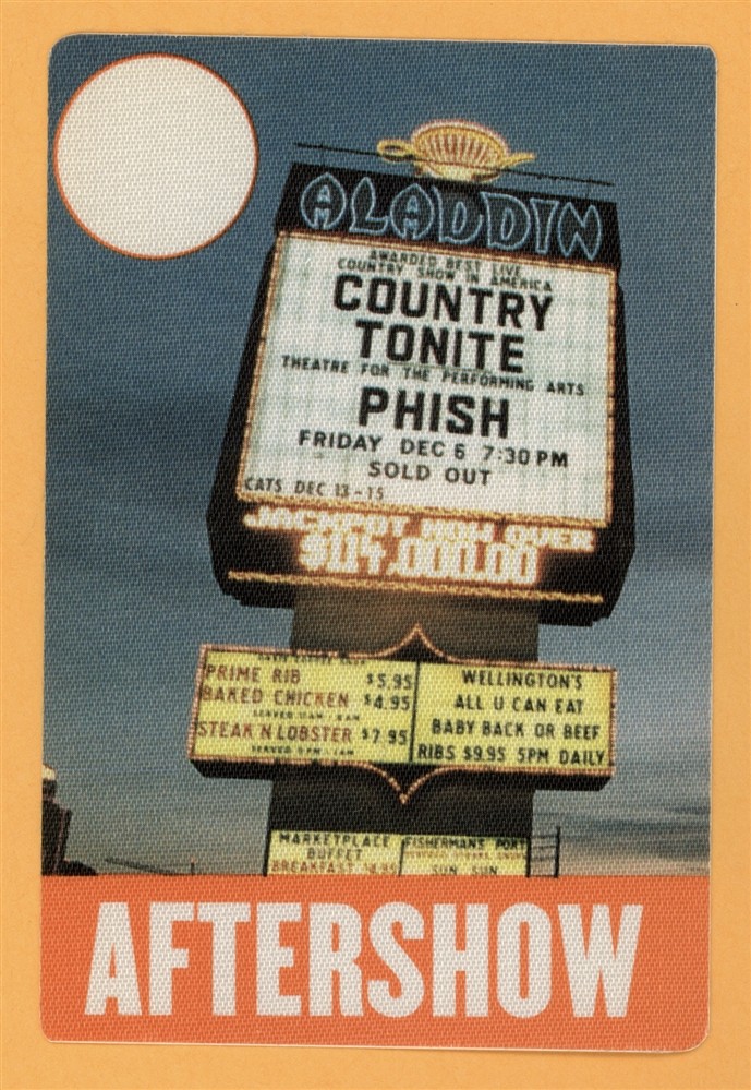 Phish 2000 Farmhouse Concert Tour After Show Backstage Pass - Aladdin Las Vegas
