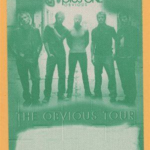 Plus One 2002 The Obvious Concert Tour Backstage Pass