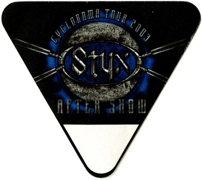 Styx 2003 Cyclorama Concert Tour After Show Backstage Pass