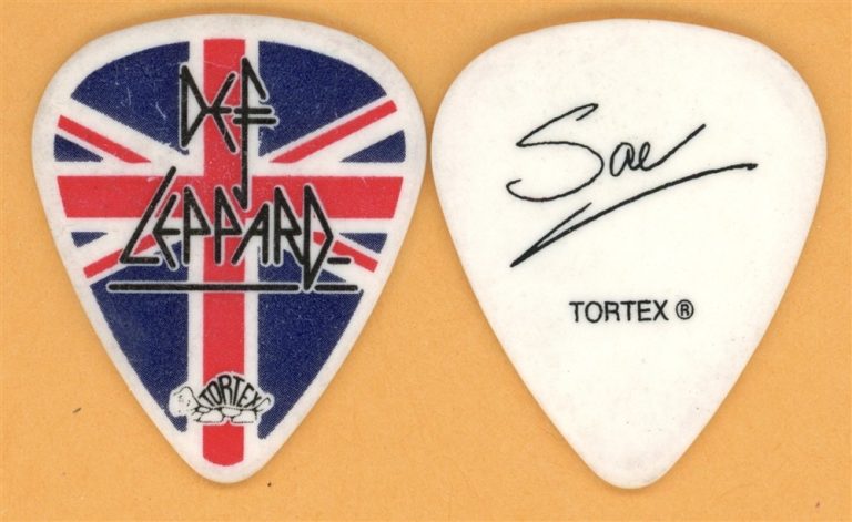 Def Leppard Rick Savage Vintage Guitar Pick - 2008 Sparkle Lounge Tour