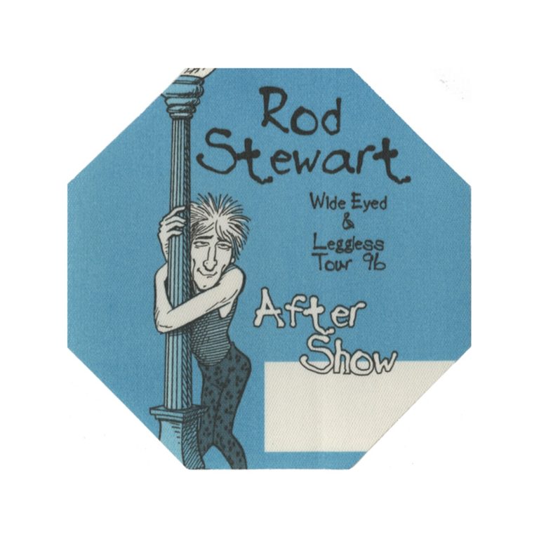 Rod Stewart 1996 Wide Eyed & Legless Concert Tour Aftershow Backstage Pass