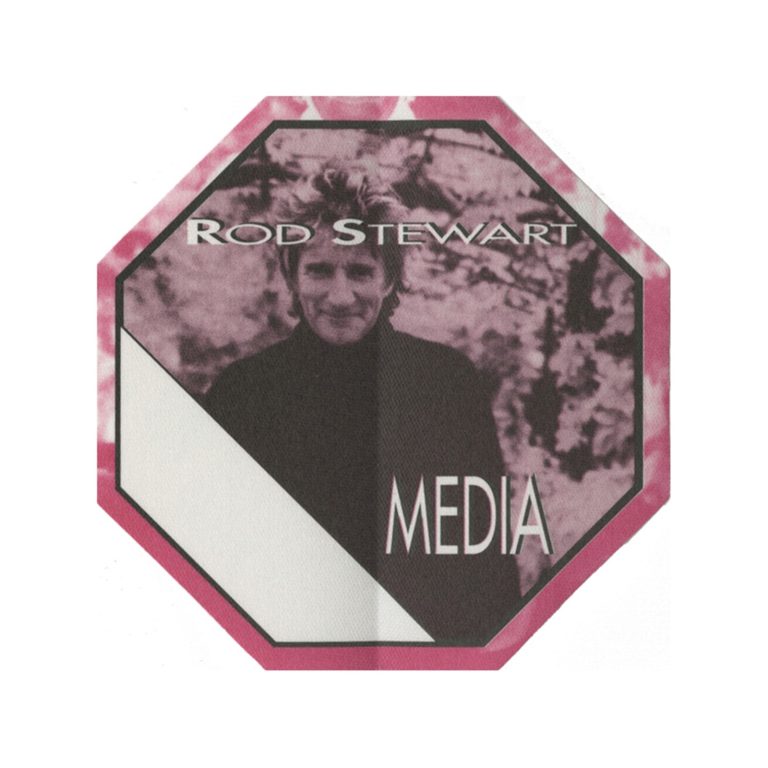 Rod Stewart 2001 Human Concert Tour Media Backstage Pass