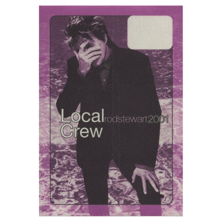 Rod Stewart 2001 Human Concert Tour Local Crew Backstage Pass