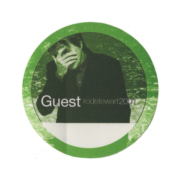 Rod Stewart 2001 Human Concert Tour Guest Backstage Pass