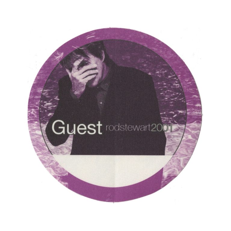 Rod Stewart 2001 Human Concert Tour Guest Backstage Pass