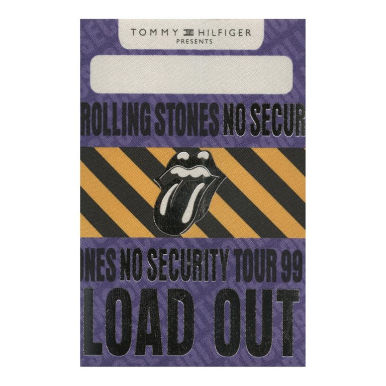 Rolling Stones 1999 No Security Concert Tour Load Out Backstage Pass