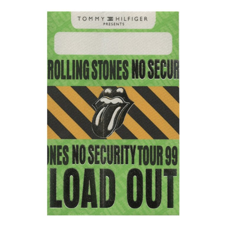 Rolling Stones 1999 No Security Concert Tour Load Out Backstage Pass