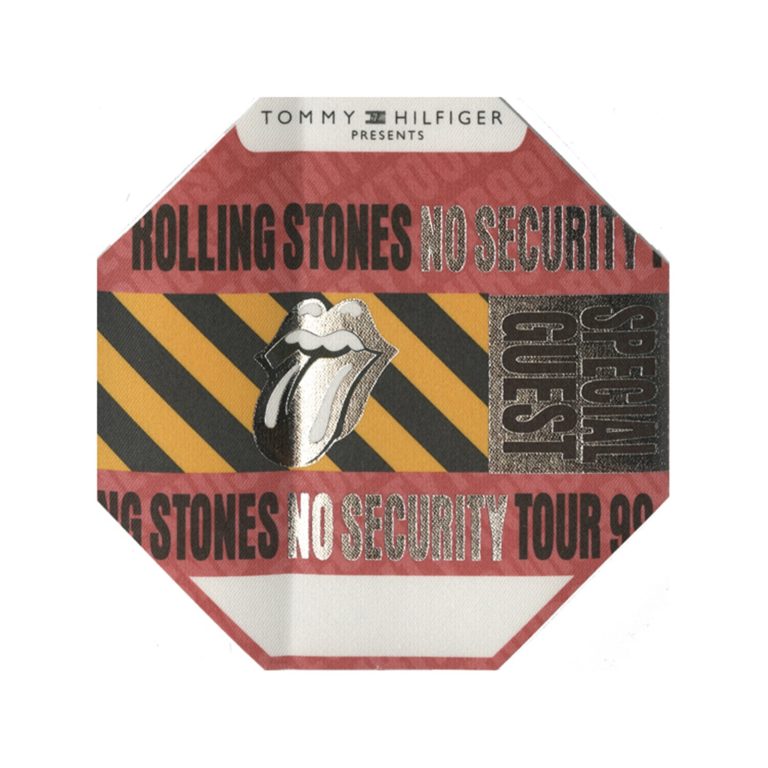 Rolling Stones 1999 No Security Concert Tour Special Guest Backstage Pass