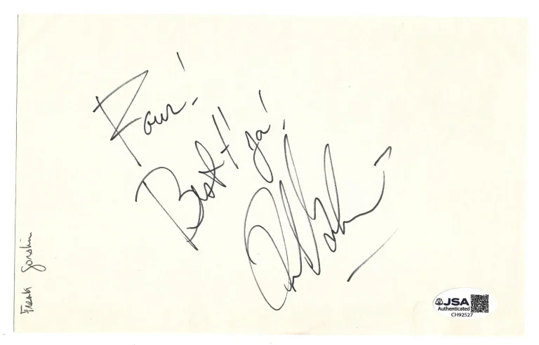 Frank Gorshin hand SIGNED Vintage Album Page JSA COA Autograph Batman Riddler