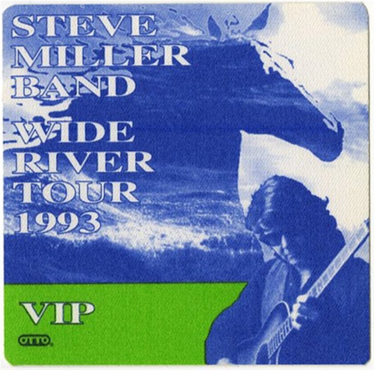 Steve Miller 1993 Wide River Concert Tour VIP Backstage Pass