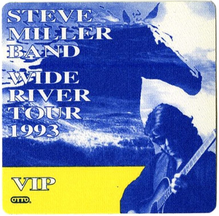 Steve Miller 1993 Wide River Concert Tour VIP Backstage Pass