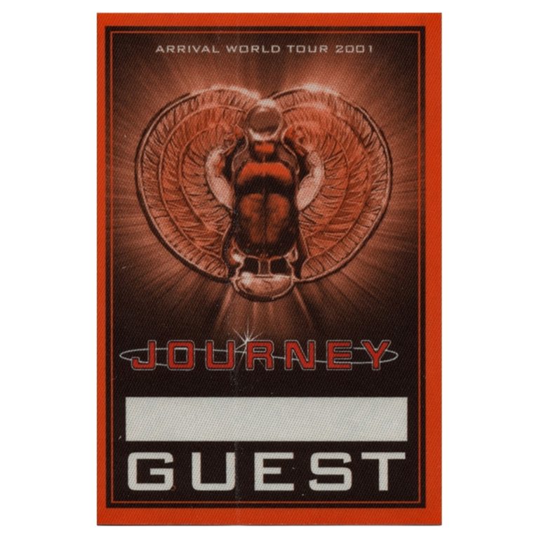 Journey 2001 Arrival Concert Tour Guest Backstage Pass