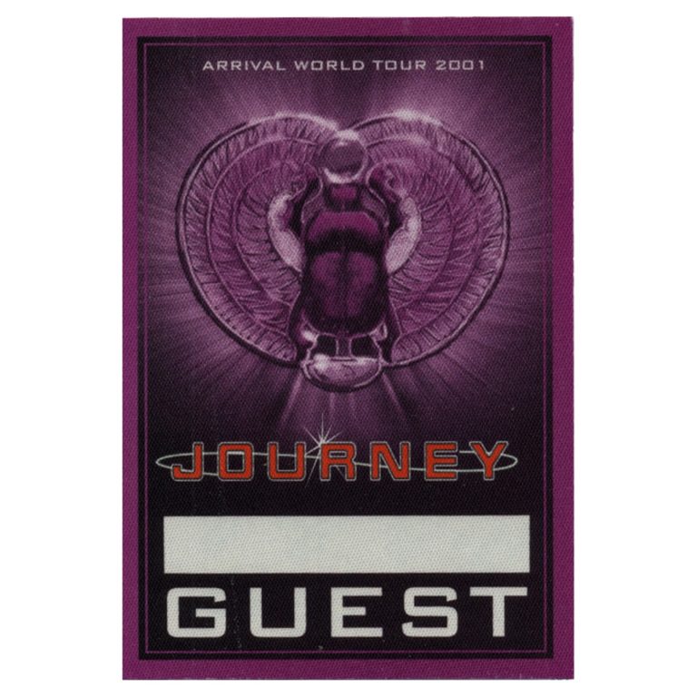 Journey 2001 Arrival Concert Tour Guest Backstage Pass