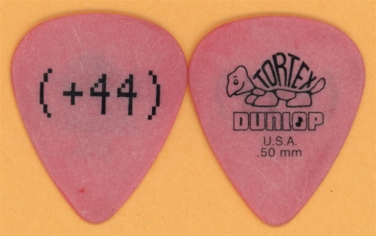 Blink 182 +44 Mark Hoppus (Red) Guitar Pick - 2006 Heart Stops Beating Tour