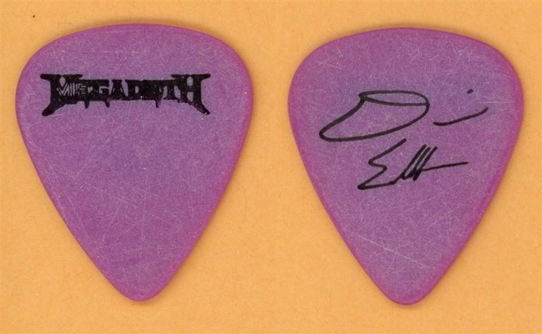 Megadeth Dave Ellefson Vintage Tour Guitar Pick