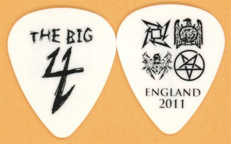 Metallica Slayer Megadeth Vintage Guitar Pick - 2011 Big 4 England Tour