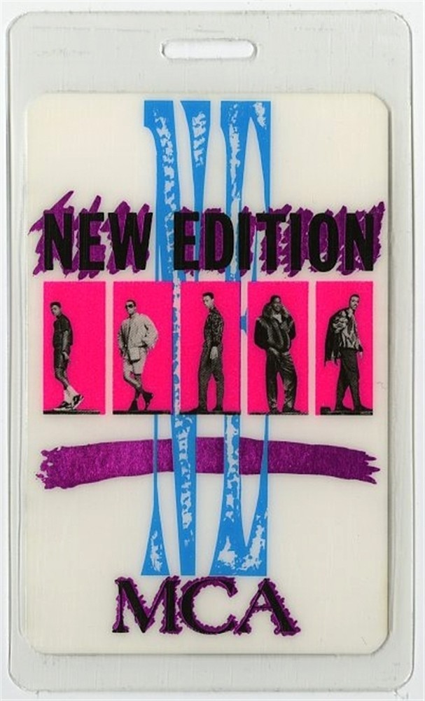 New Edition 1996 Home Again Concert Tour Laminated Backstage Pass