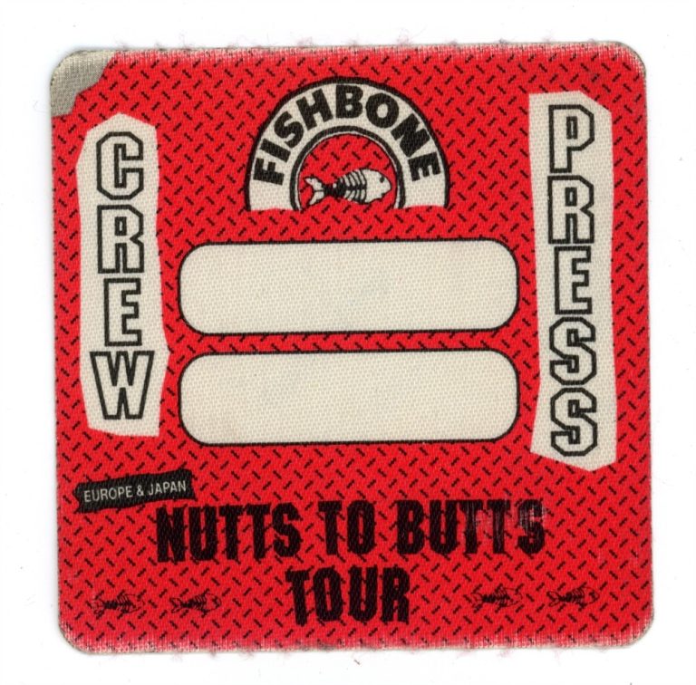Fishbone Authentic Concert Crew Press Backstage Pass RED - Nutt To Butts Tour