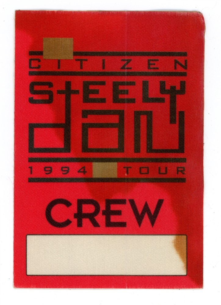 Steely Dan CREW Red (Stage Used) Backstage Pass - 1994 Tour