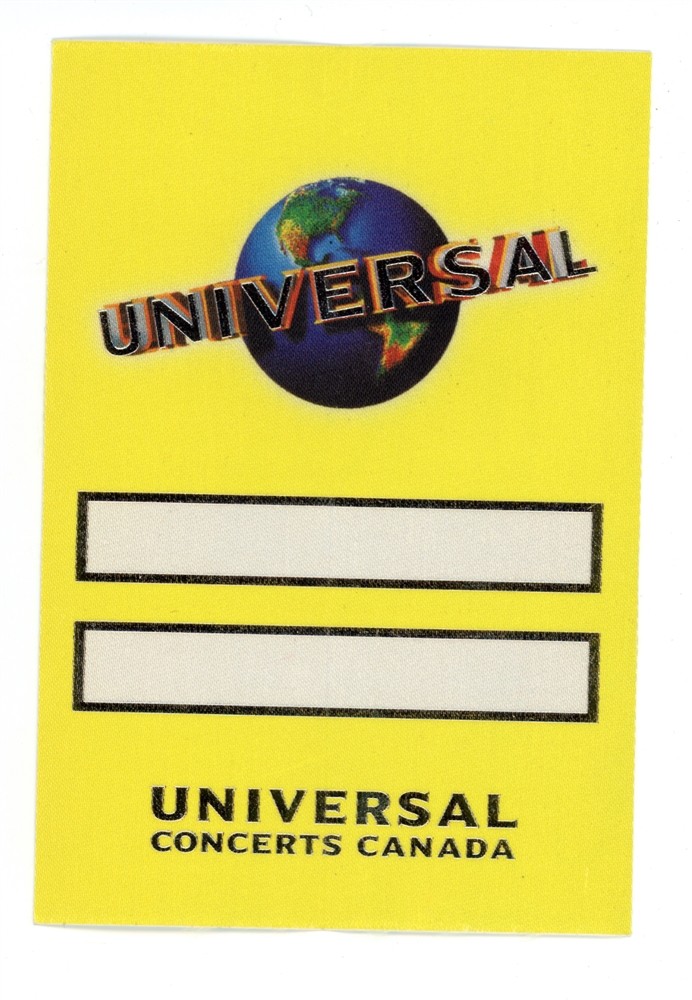 Universal 1998 Canada Backstage Amphitheater Yellow Pass