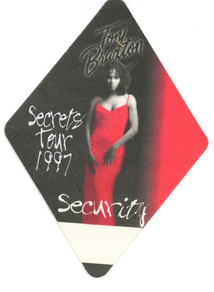 Toni Braxton 1997 Secrets Concert Tour Security Backstage Pass