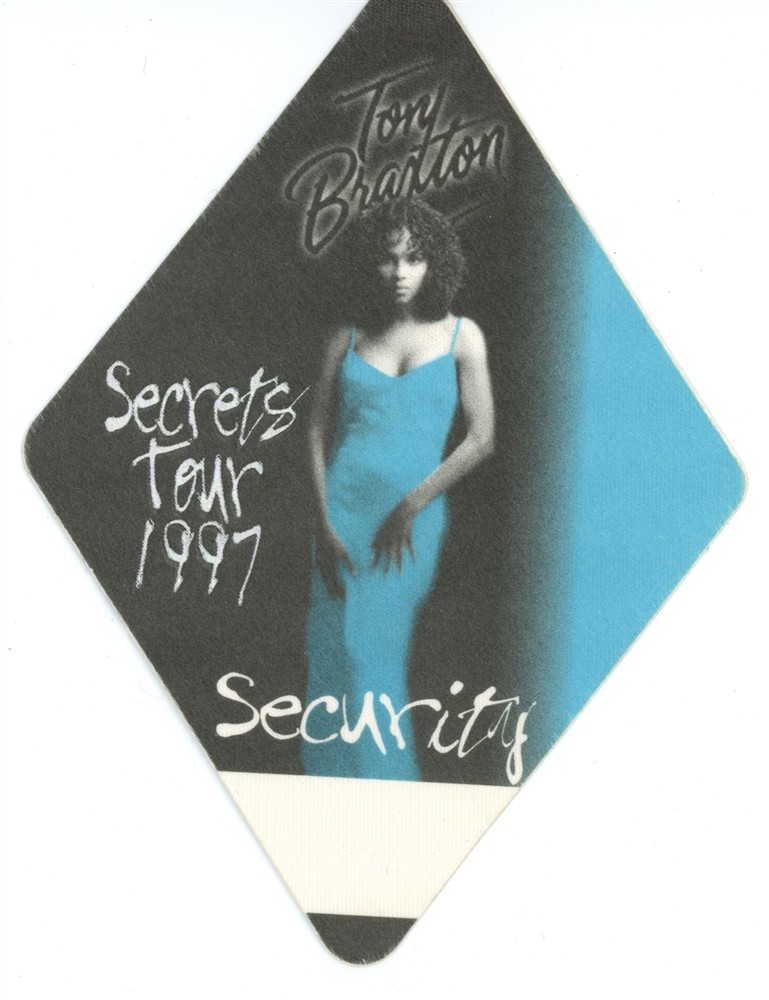 Toni Braxton 1997 Secrets Concert Tour Security Backstage Pass
