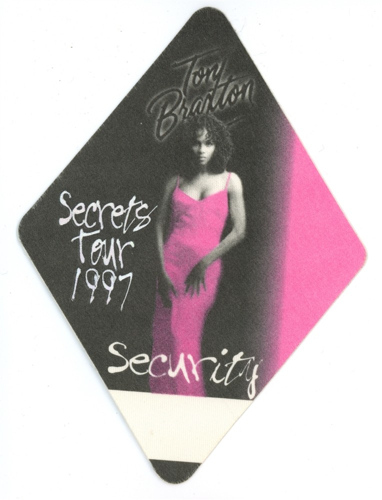 Toni Braxton 1997 Secrets Concert Tour Security Backstage Pass
