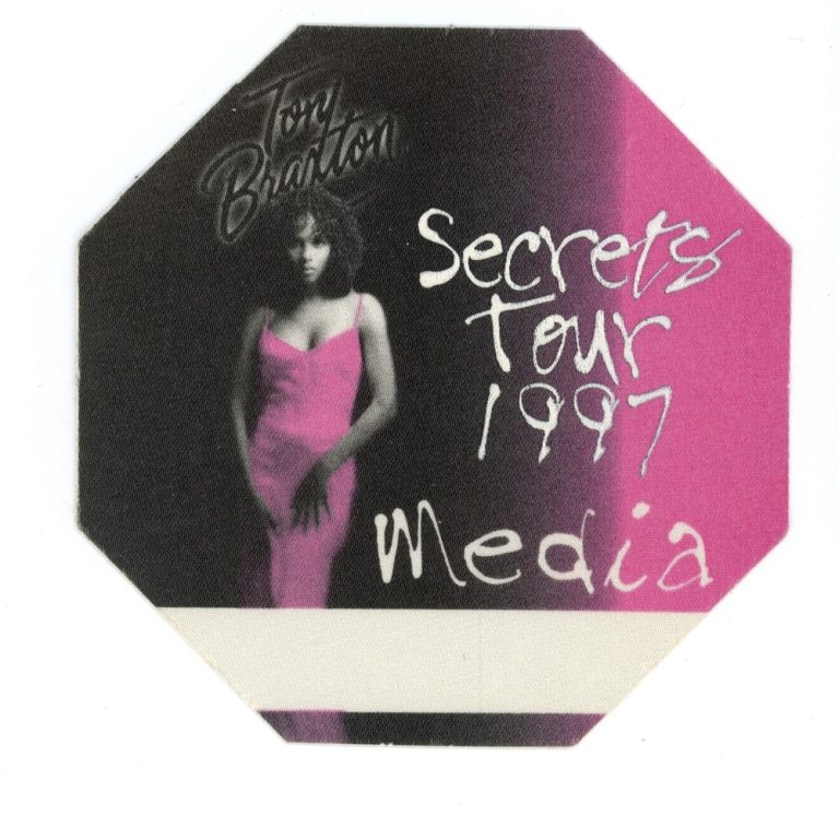 Toni Braxton 1997 Secrets Concert Tour Media Backstage Pass