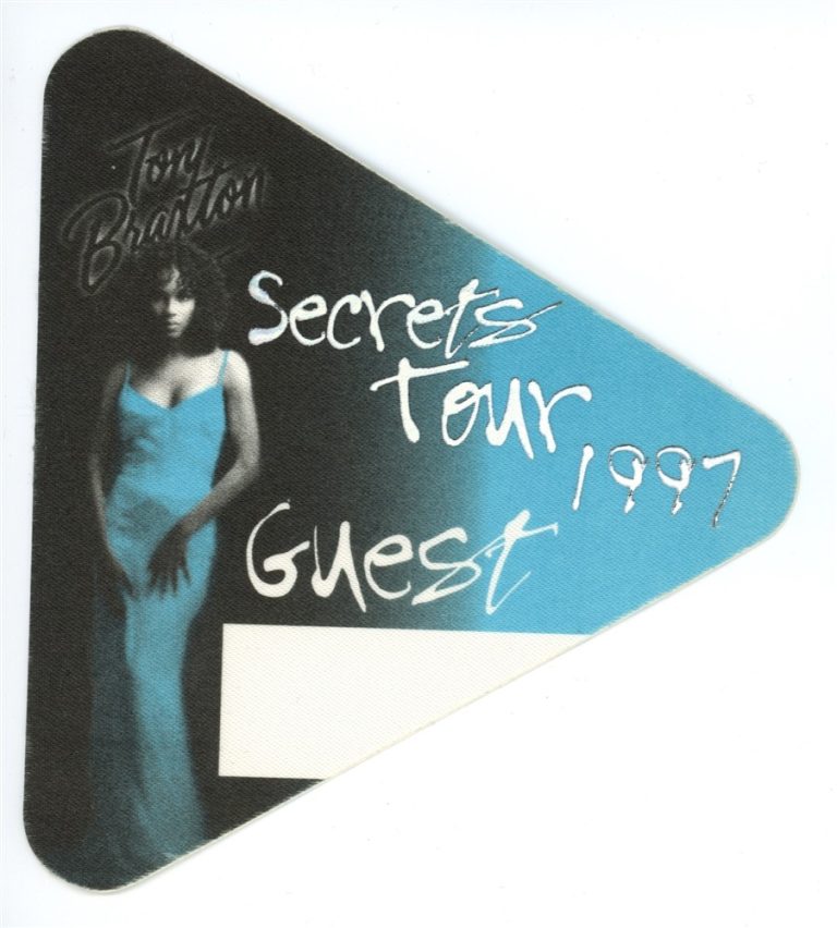 Toni Braxton 1997 Secrets Concert Tour Guest Backstage Pass