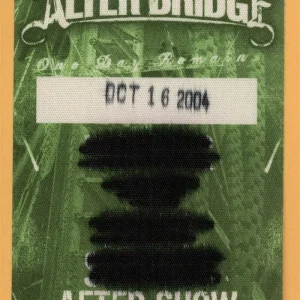 Alter Bridge 2004 One Day Remains Concert Tour AFTER SHOW Backstage Pass - Creed