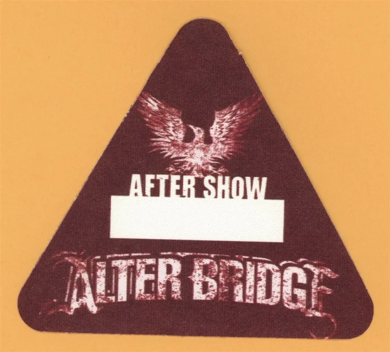 Alter Bridge 2007 Blackbird Concert Tour AFTER SHOW Backstage Pass - Creed