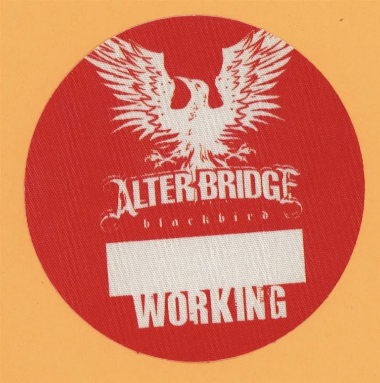 Alter Bridge 2007 Blackbird Concert Tour WORKING Backstage Pass - Creed