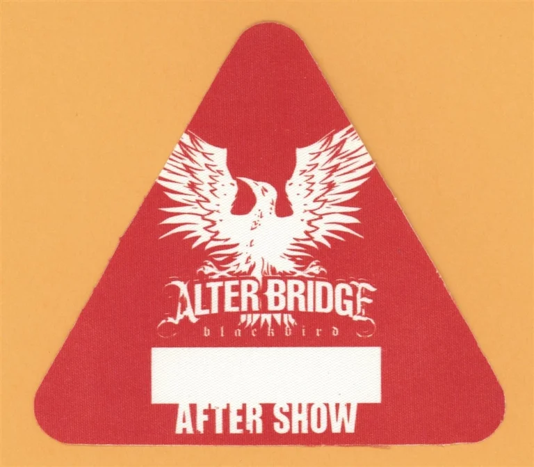 Alter Bridge 2007 Blackbird Concert Tour AFTER SHOW Backstage Pass - Creed