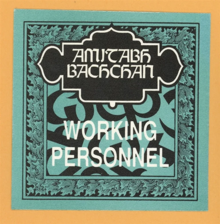 Amitabh Bachchan Concert Tour WORKING Backstage Pass