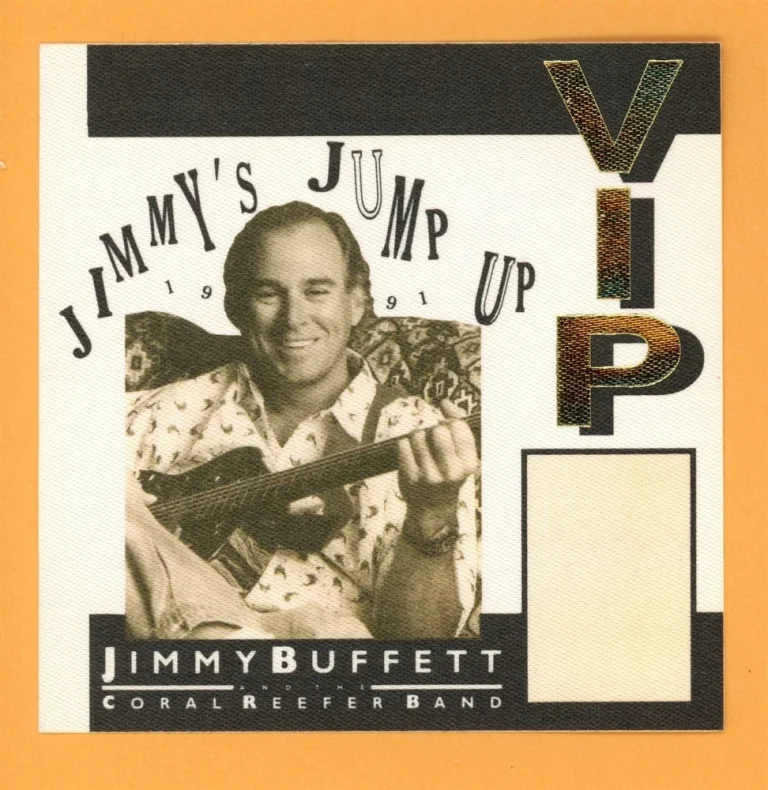 Jimmy Buffett 1991 Jump Up Concert Tour VIP Backstage Pass