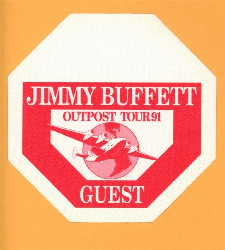 Jimmy Buffett 1991 Outpost Concert Tour Guest Backstage Pass