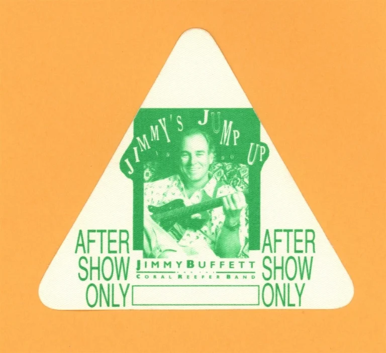 Jimmy Buffett 1990 Jump Up Concert Tour Aftershow Backstage Pass
