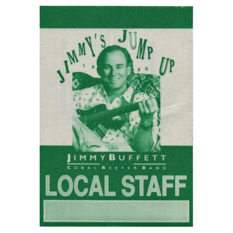 Jimmy Buffett 1990 Jump Up Concert Tour Local Staff Backstage Pass