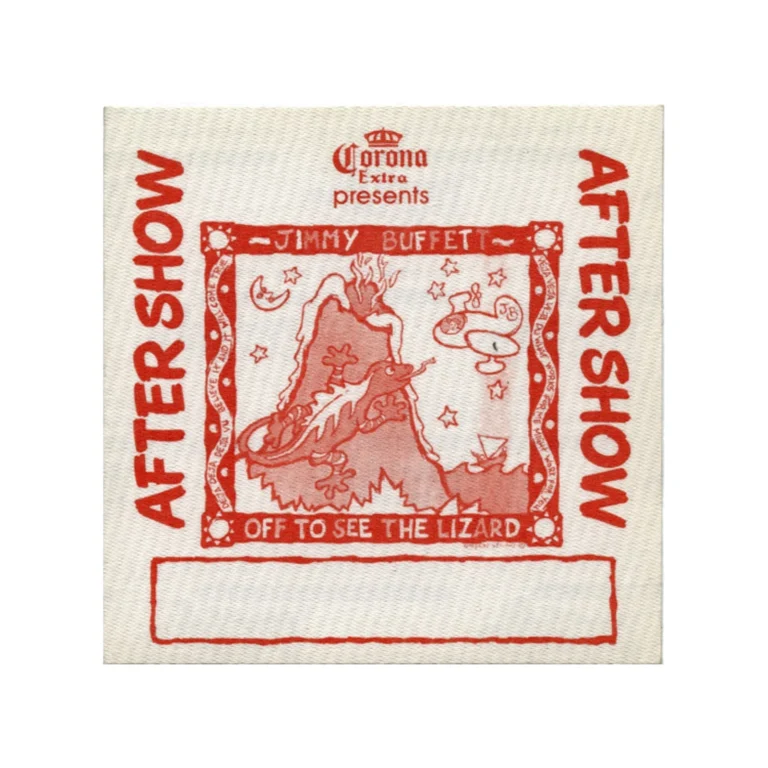 Jimmy Buffett 1989 Off To See the Lizard Concert Tour Aftershow Backstage Pass