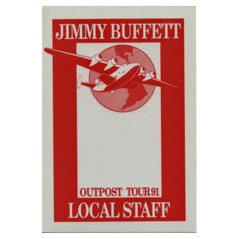 Jimmy Buffett 1991 Outpost Concert Tour Local Staff Backstage Pass