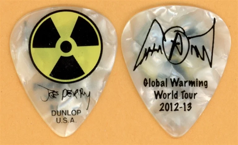 Aerosmith Joe Perry Vintage Guitar Pick - 2012 Global Warming Tour